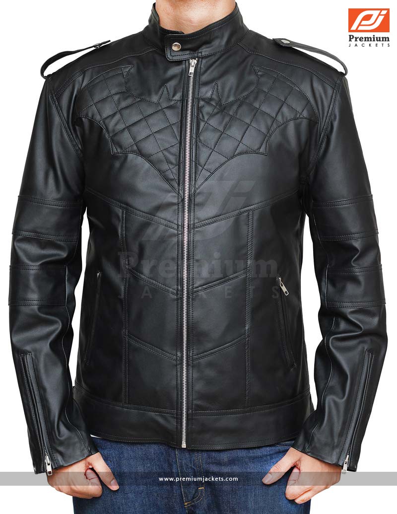 Batman Leather Jacket of Dark Knight Stitched Well