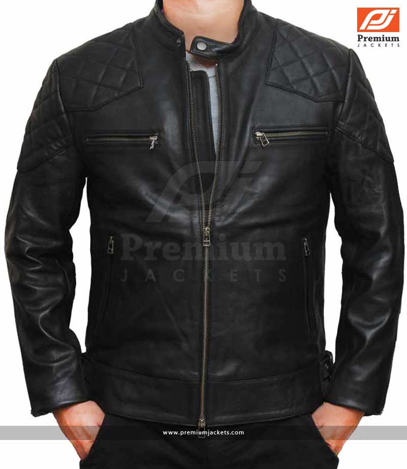 David Beckham Leather Jacket in Great Bomber Style