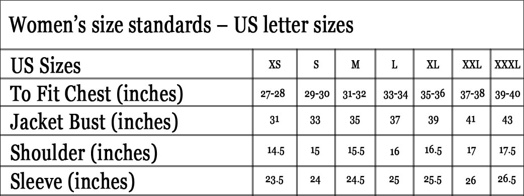 Size Guide for Women